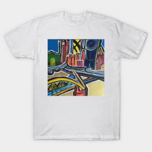 Brisbane City - A Colourful Painting T-Shirt